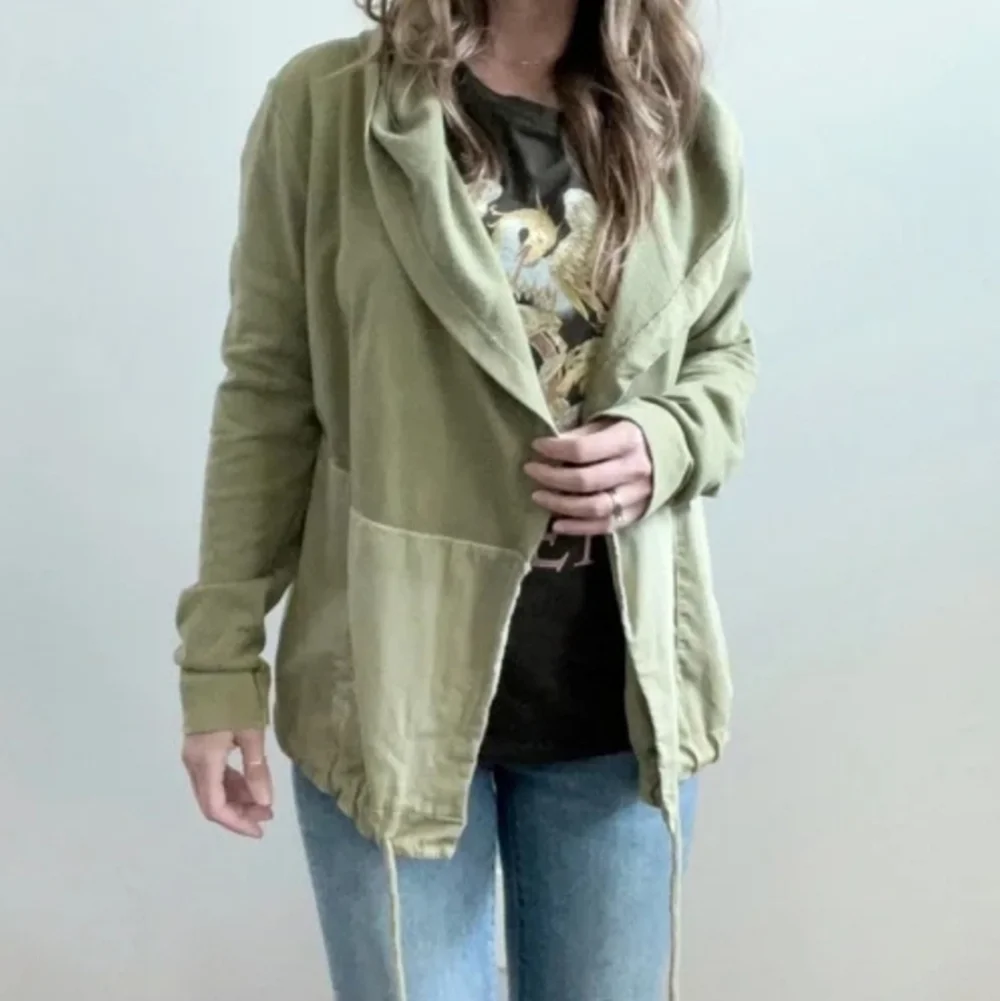 Anthropologie Postmark Green Terrycloth Jacket XS